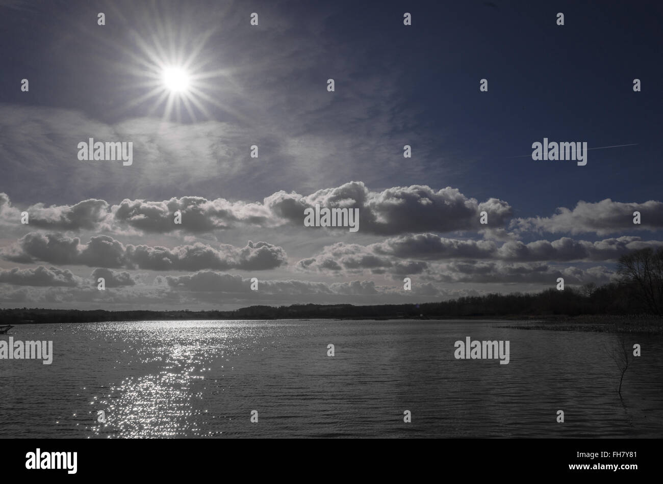 Sonnenlicht auf dem Wasser Stockfoto