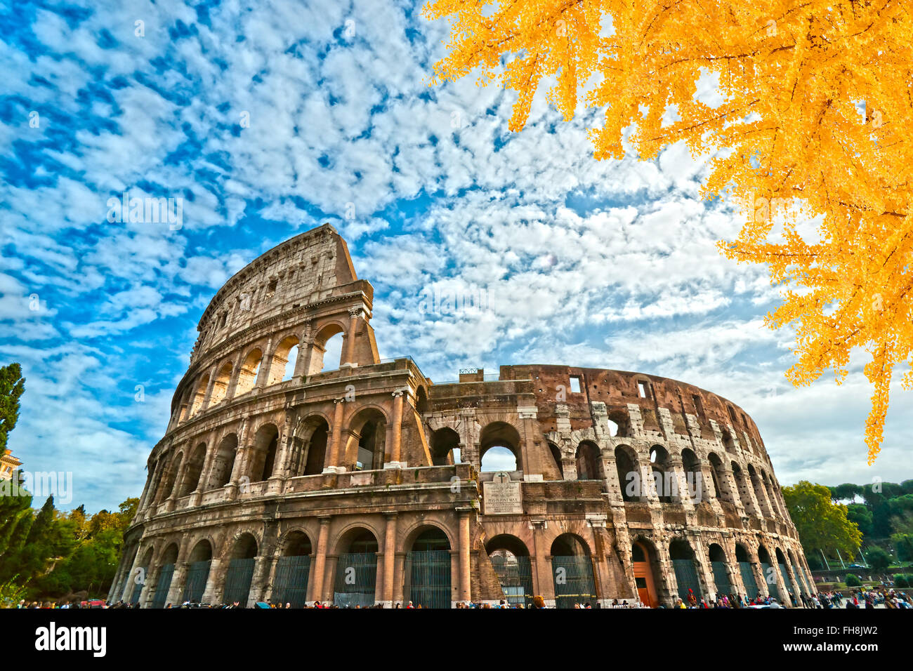 Rom, das majestätische Kolosseum. Italien. Stockfoto