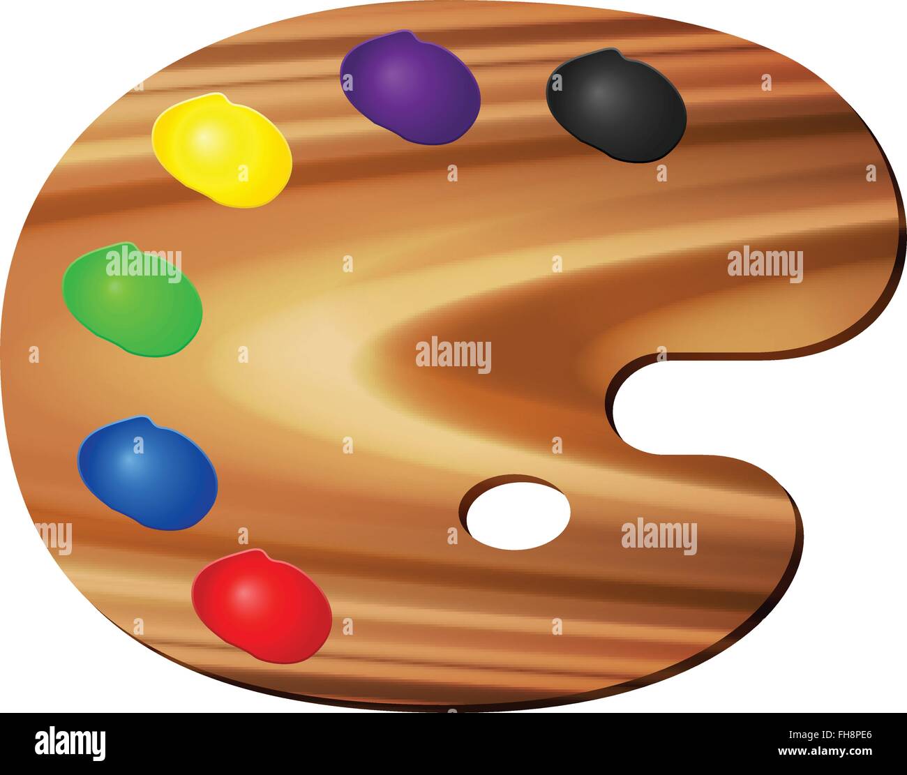 Farbpalette auf weißem Hintergrund. Stock Vektor
