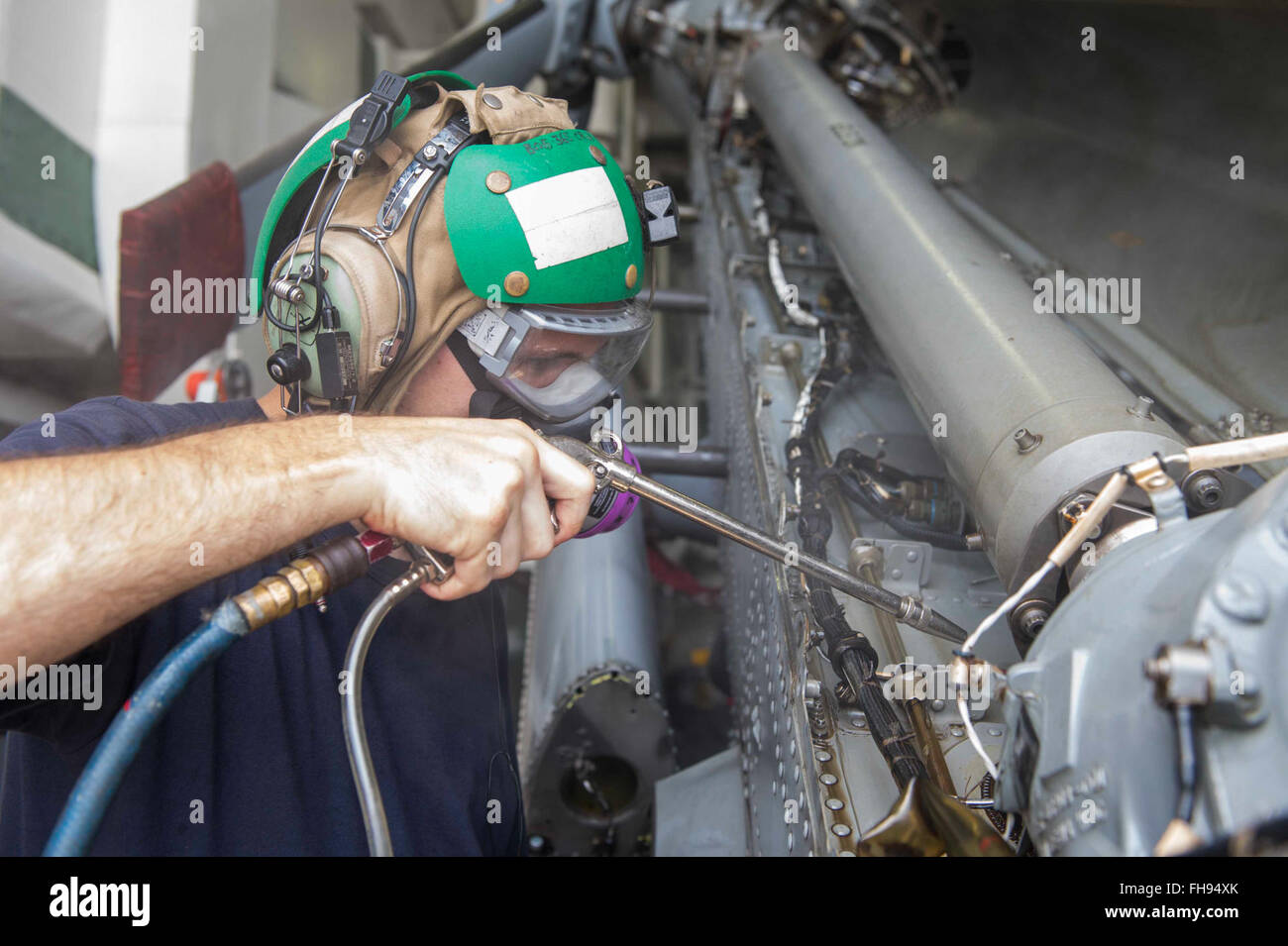 Hubschrauberabteilung auf USS Farragut, HSM-46 Grandmasters, ISIL CSG 12, DVIDS Bulk Import, NMCS Stockfoto