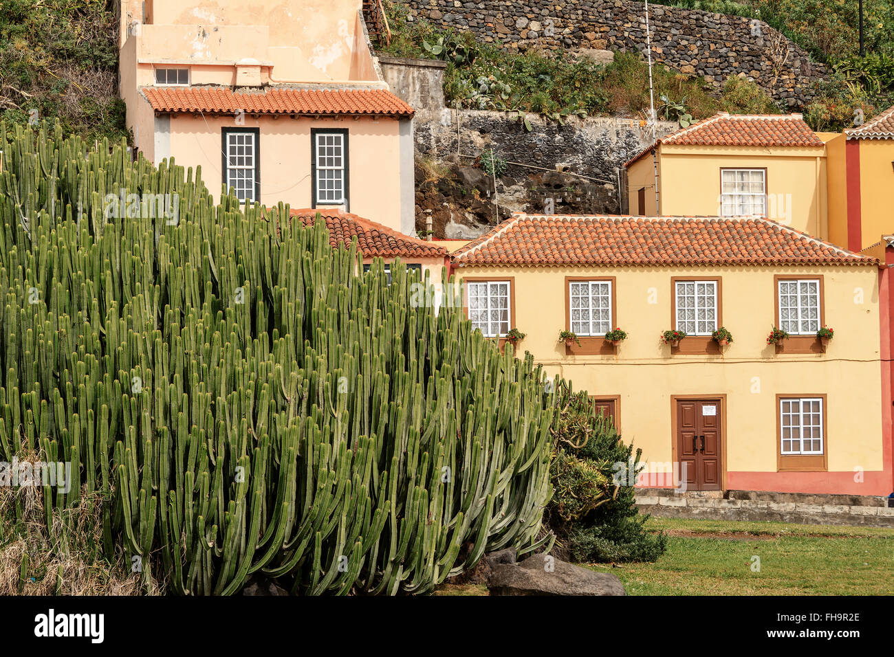 Hillside Gebäude Santa Cruz La Palma Spanien Stockfoto
