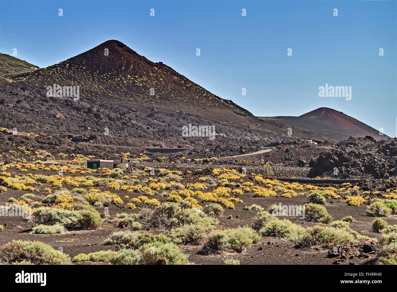 Vulkanlandschaft Santa Cruz La Palma Spanien Stockfoto