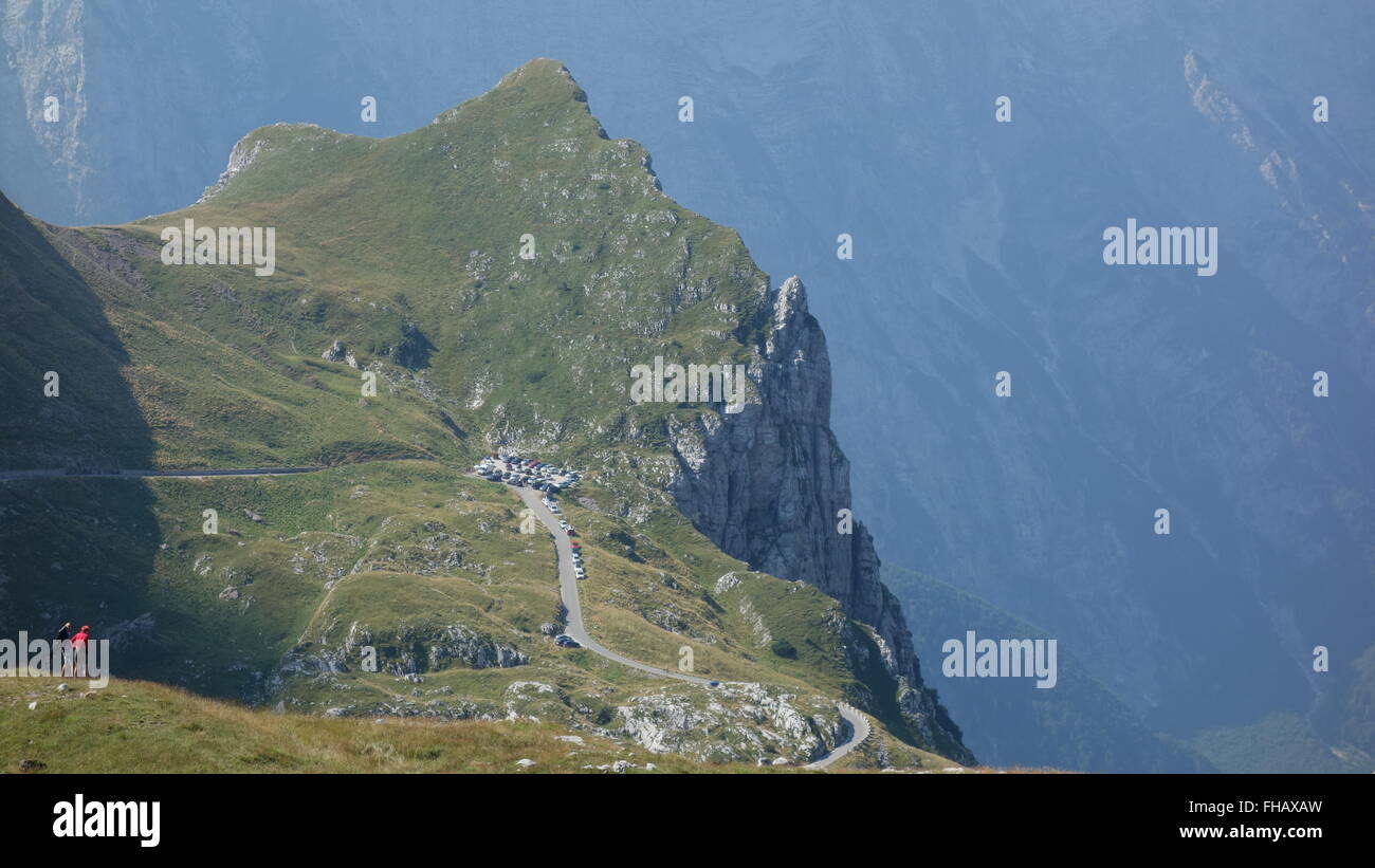 Blick vom Mount Mangart, Slowenien Stockfoto