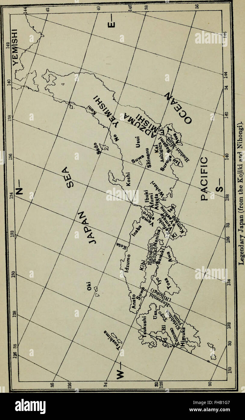 Ein historischer Bericht über die Gempei-Kriege, der das Leben von Minamoto Yoshitsune und dem Kriegermönch Benkei beschreibt und 1910 veröffentlicht wurde. Stockfoto