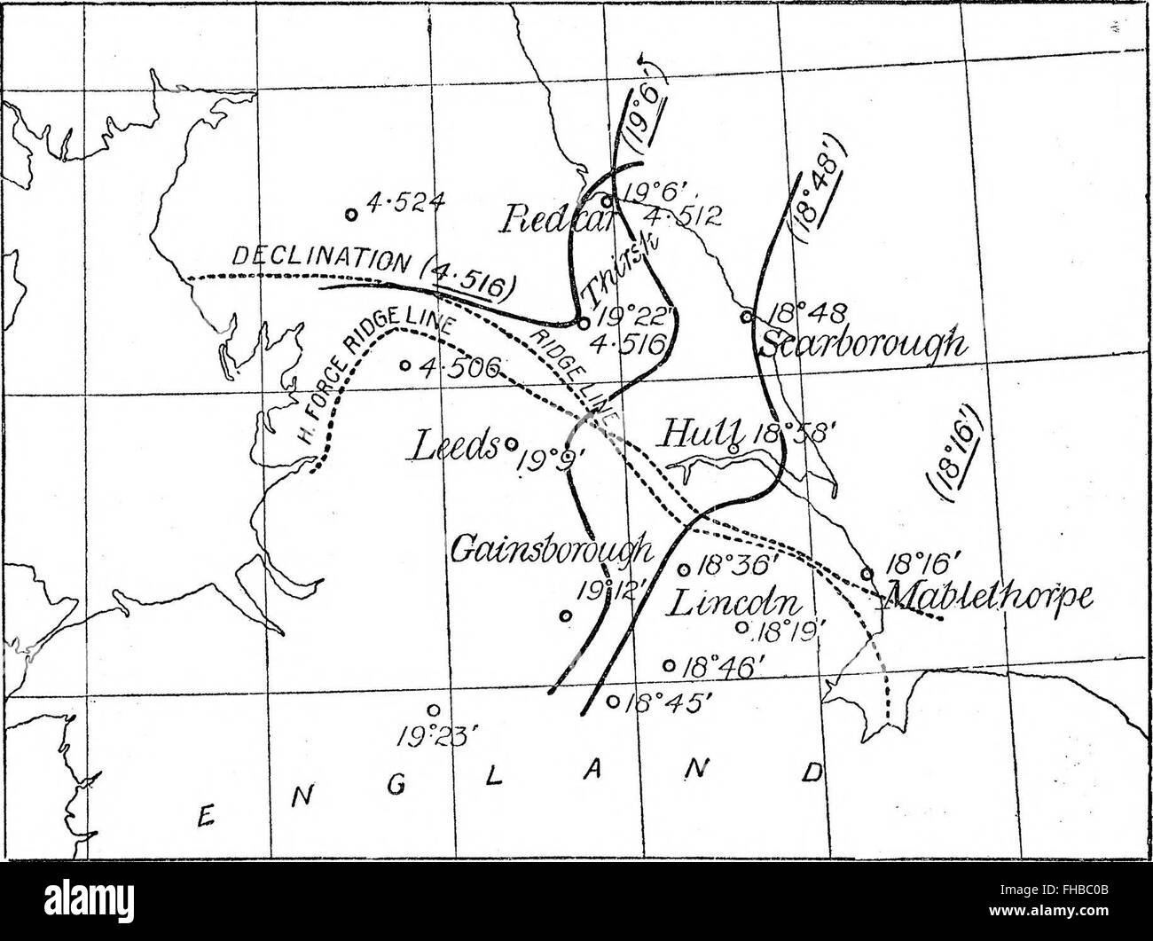 Die Bakerian Lecture-A magnetische Untersuchung der britischen Inseln für die Epoche 1. Januar 1886 (1890) Stockfoto