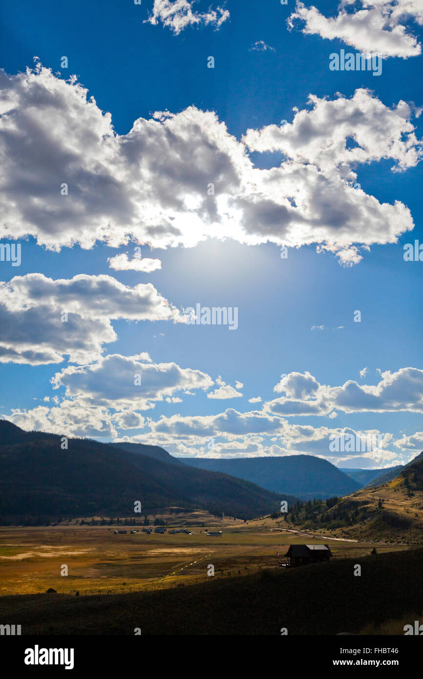 Der RIO GRANDE Fluss durchzieht die RIO GRANDE VALLEY - südlichen COLORADO Stockfoto