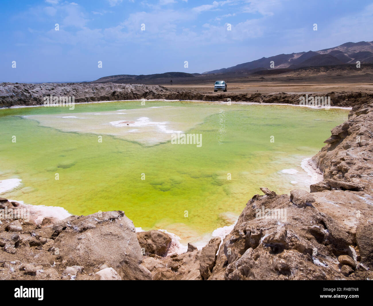 Namibia, Namib-Wüste, Cape Cross, Salz, Bergbau, pool Stockfoto