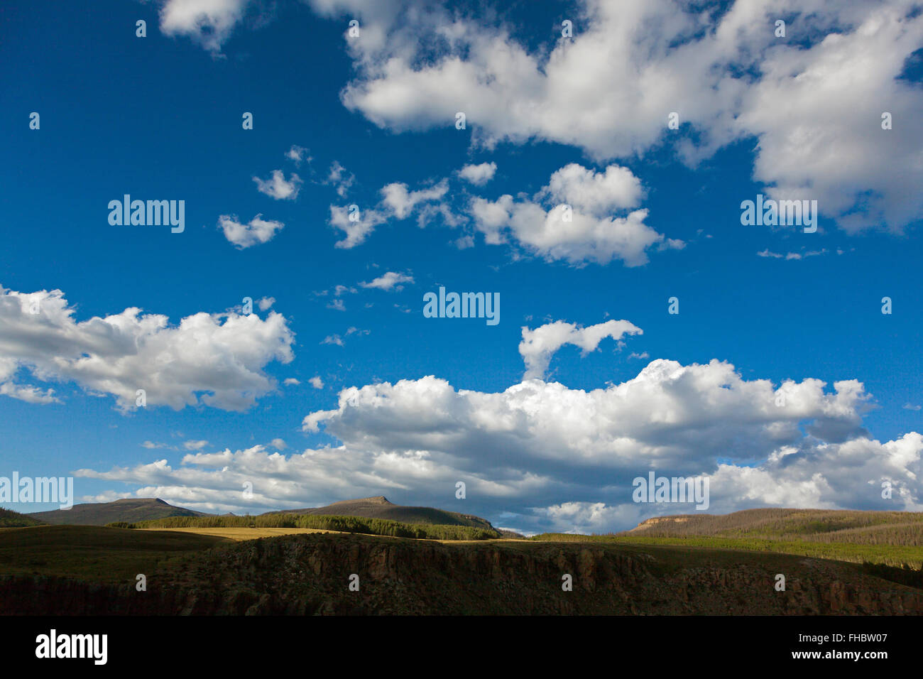 Wolken über der SAN-JUAN-Gebirge in der Nähe von BRISTOL Kopf - südlichen COLORADO Stockfoto