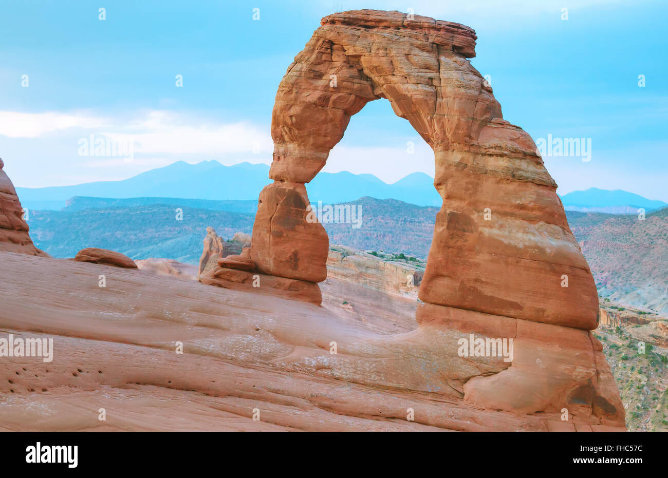 Delicate Arch im Arches National Park in Utah, USA Stockfoto