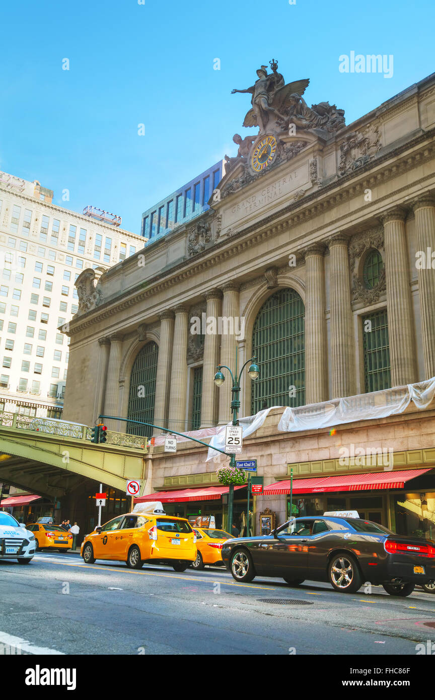 NEW YORK CITY - SEPTEMBER 05: Grand Central Terminal alten Eingang am 5. September 2015 in New York City. Stockfoto