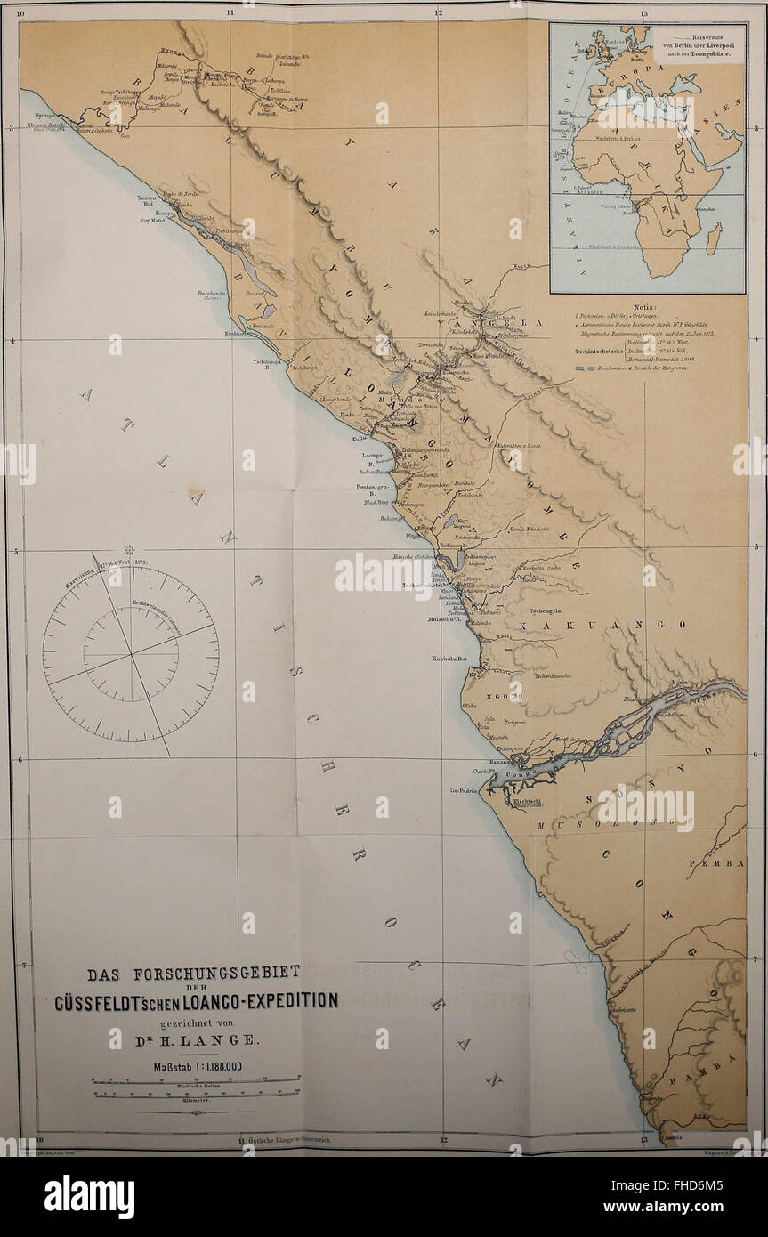 Sterben Sie Loango-Expedition Ausgesandt von der Deutschen Gesellschaft Zur Erforschung Aequatorial-Afrikas, 1873-1876. Ein Reisewerk in Drei Abtheilungen (1888) Stockfoto