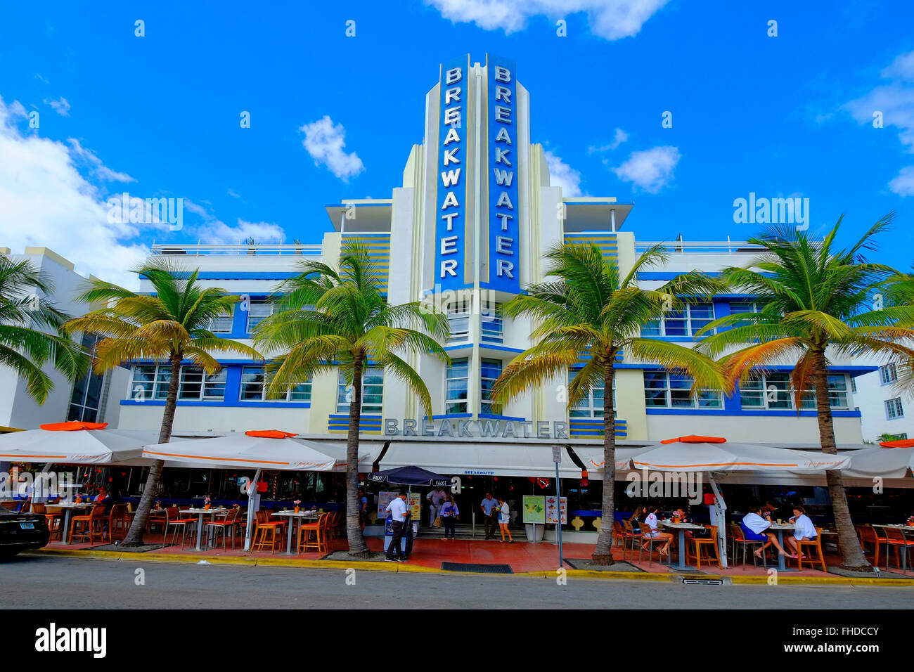 Miami Beach Florida FL Kunst Deco Ocean Drive South Beach Stockfoto
