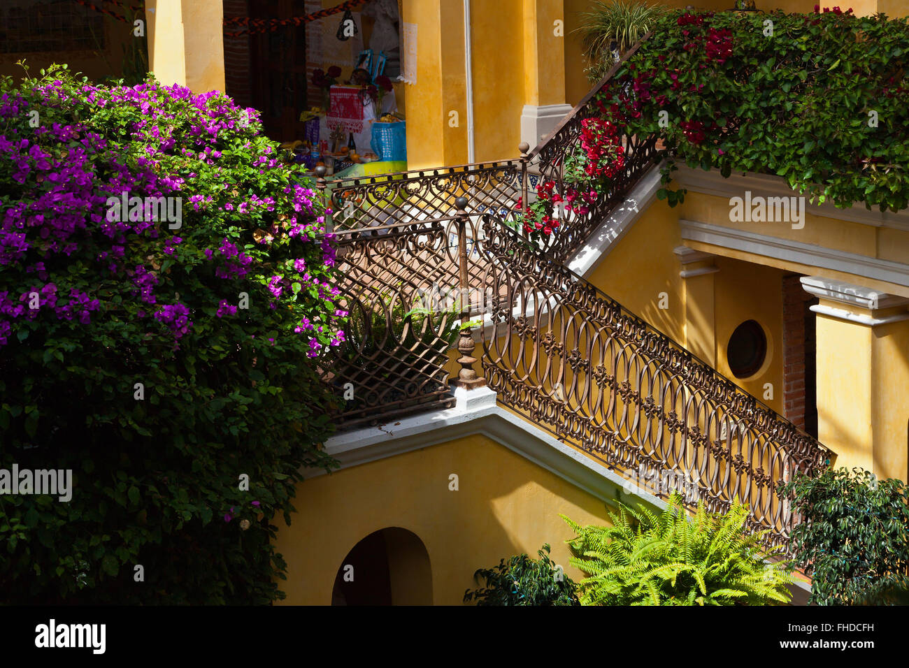 Das HOTEL POSADA DE LAS MINAS in historischen MINERAL DE POZOS, die einst eine große Bergbau-Stadt - Mexiko Stockfoto