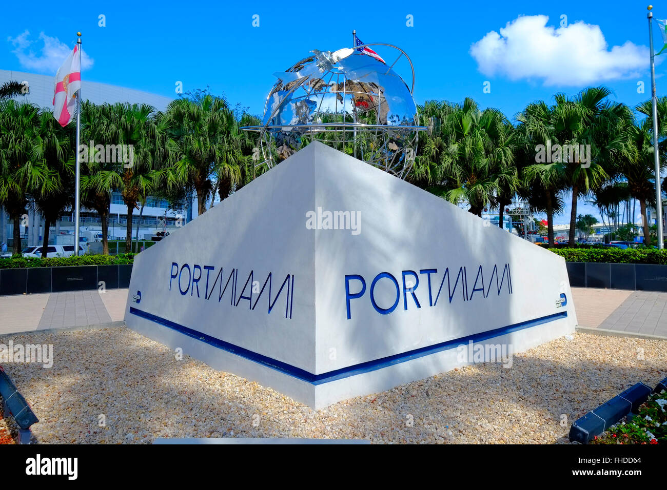 Hafen von Miami Florida Stockfoto