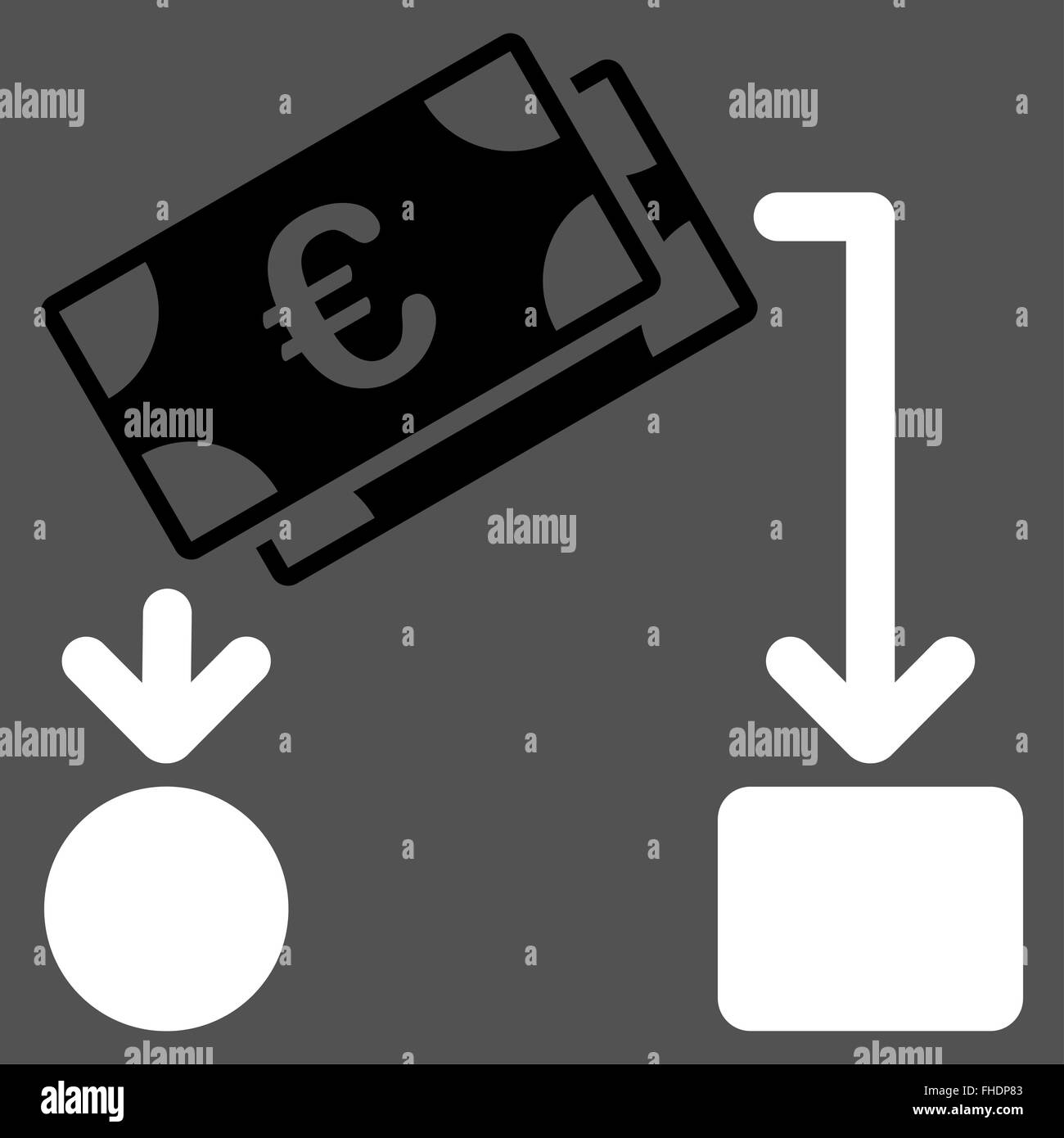 Euro-Cash-Flow-Symbol Stockfoto