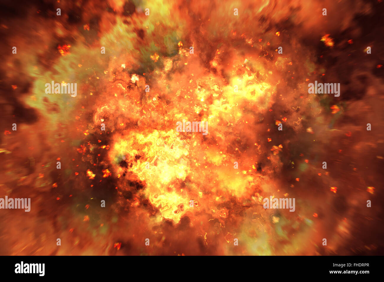 Computergenerierten abstrakten Hintergrund der Explosion Stockfoto