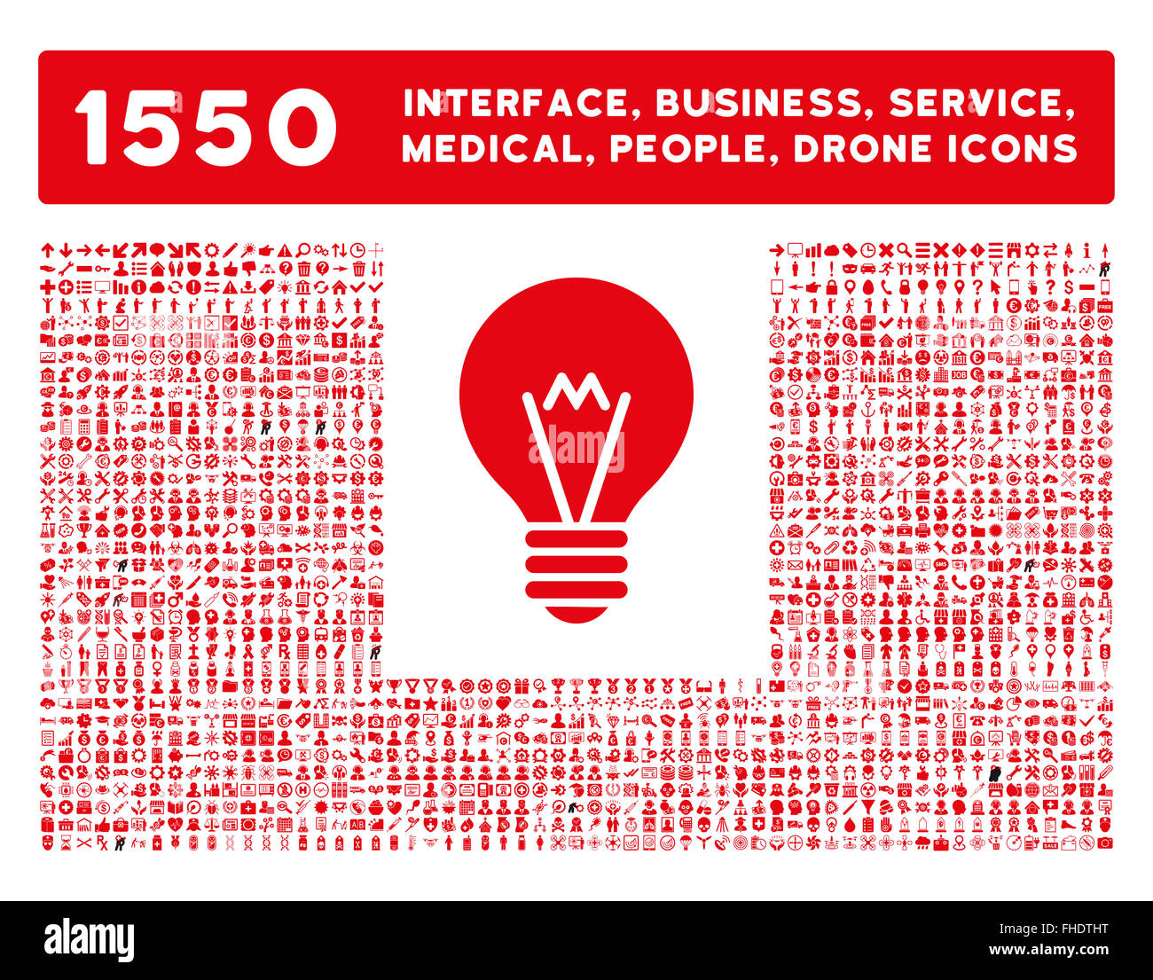 Schnittstelle, Geschäft, Werkzeuge, Menschen, Medizin, vergibt Vektor-Icons Stockfoto