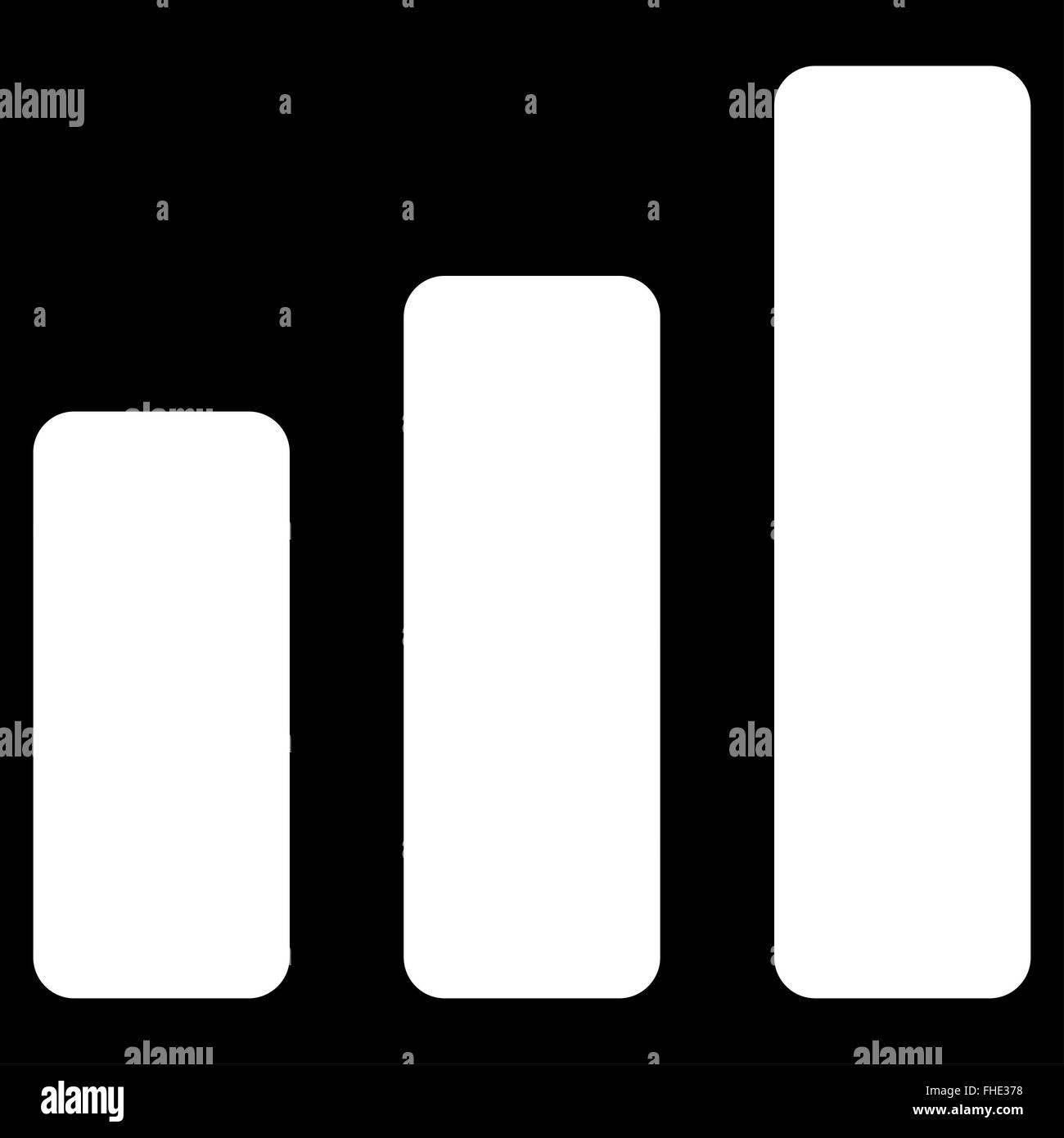 Balkendiagramm Erhöhung Symbol Stockfoto