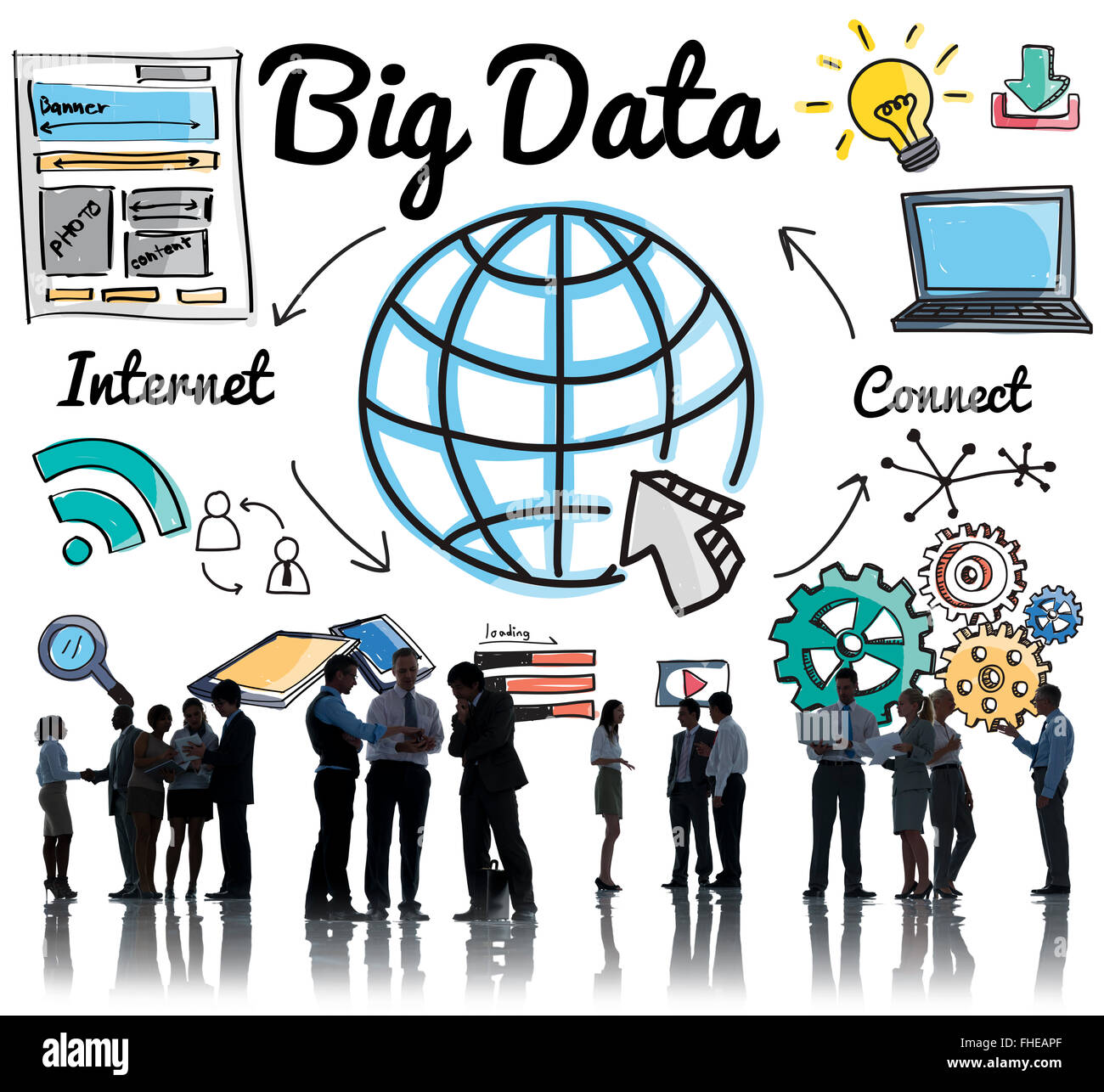 Big Data Storage System Networking Informationskonzept Stockfoto