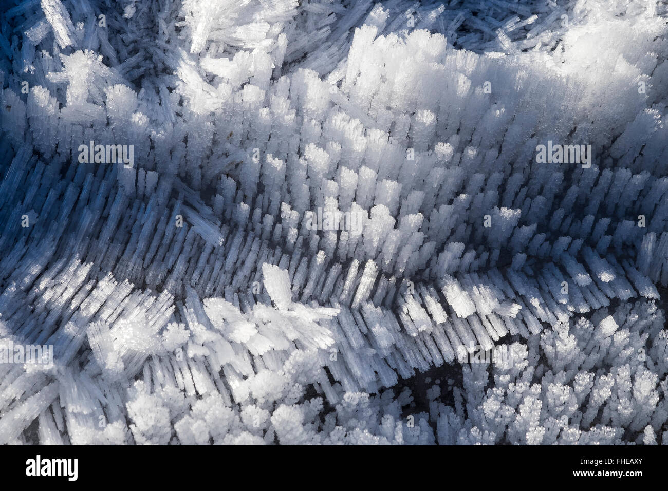 Eiskristalle, Nahaufnahme Stockfoto