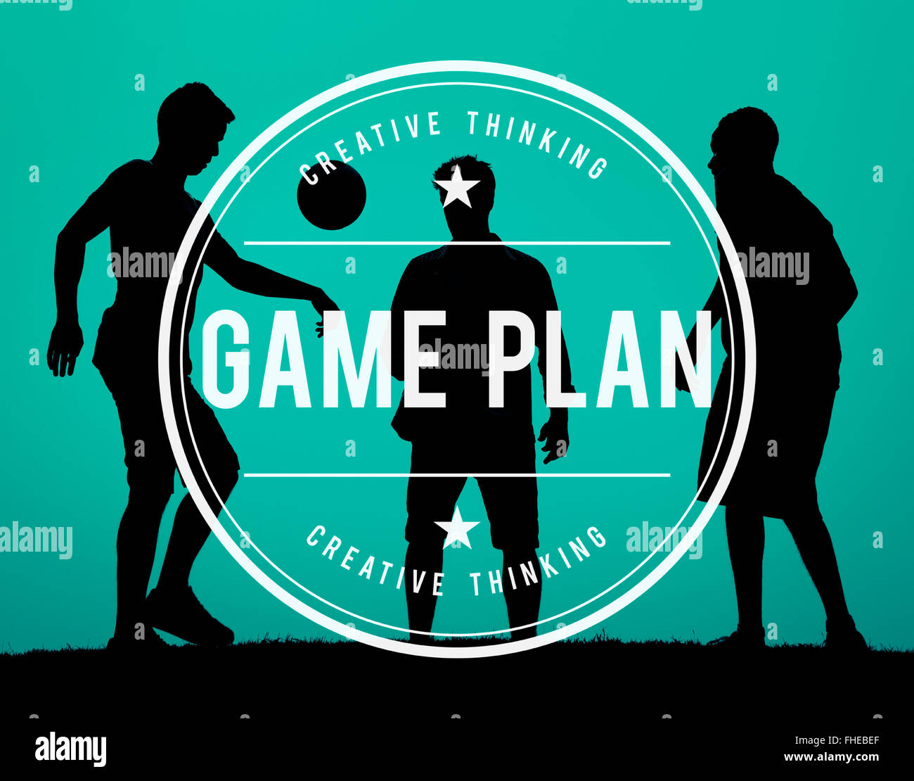 Mission Spielplan Taktiken Planung objektiven Begriff Stockfoto