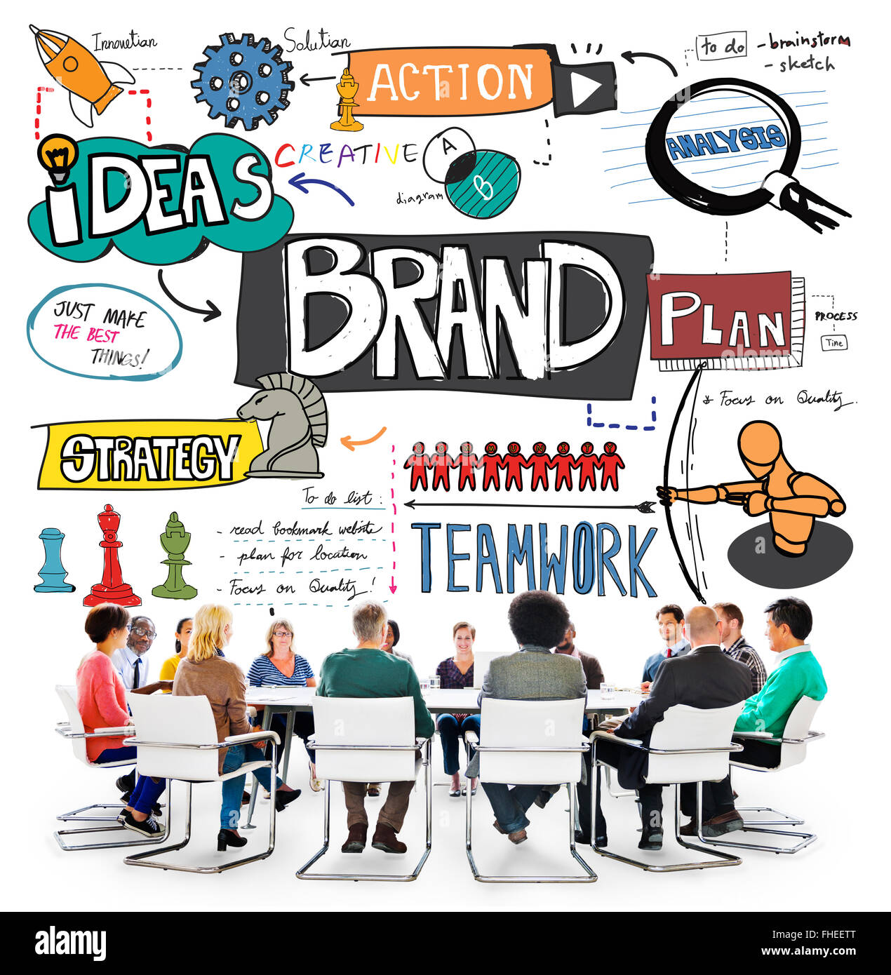 Marke Marke Werbung Marketing Produktkonzept Stockfoto