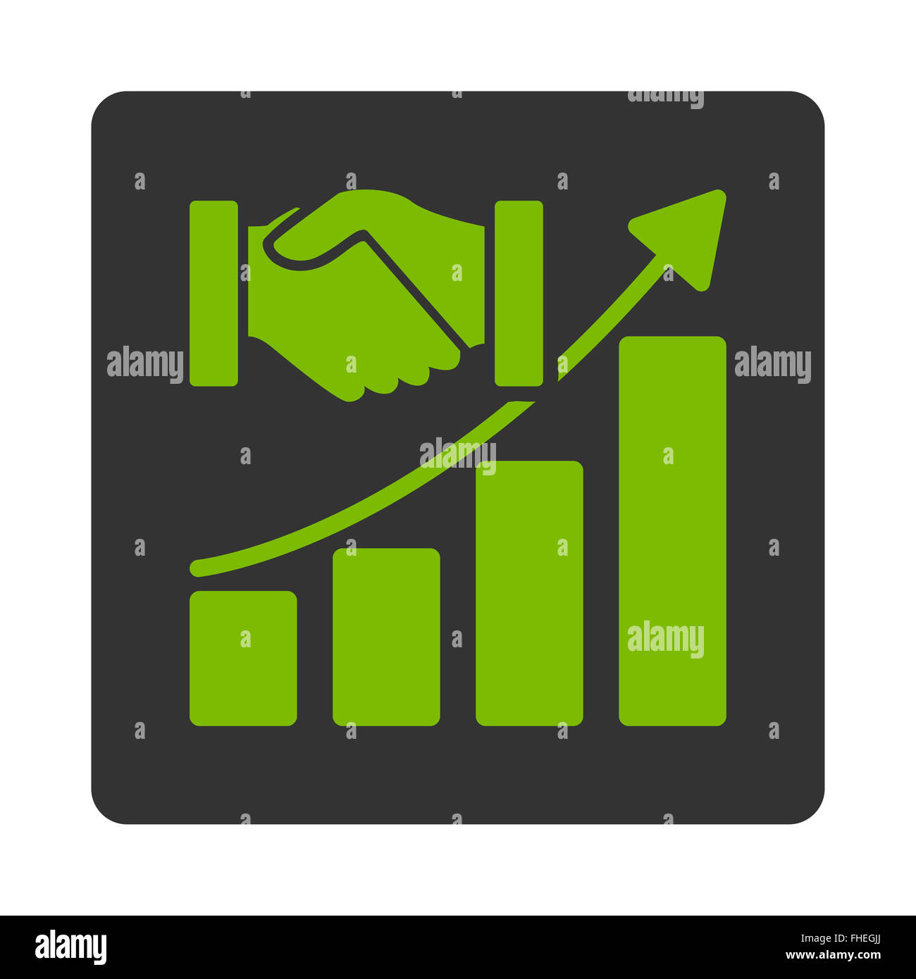 Übernahme-Wachstum-Symbol Stockfoto