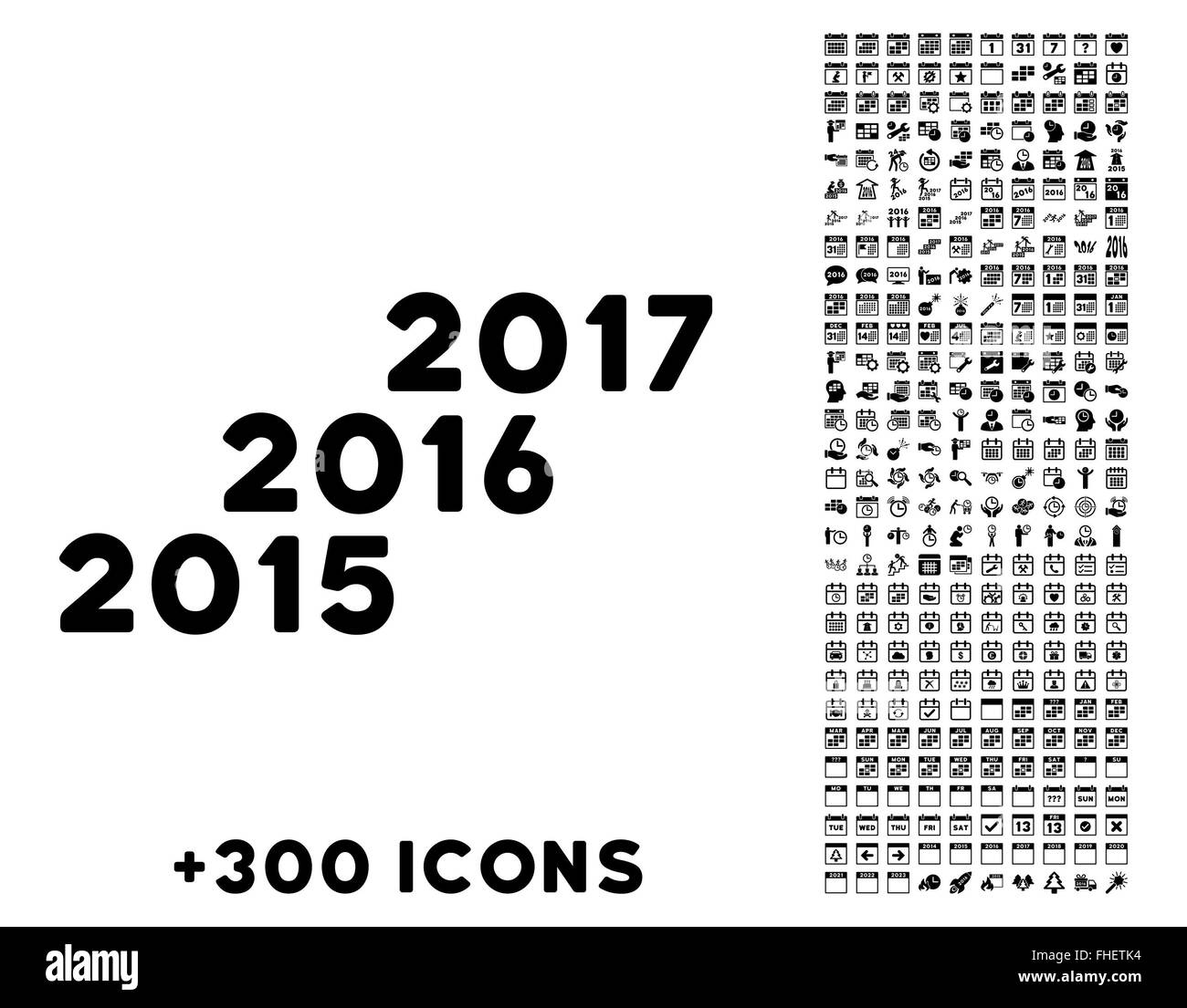 Ab 2016, 2017 Jahren Symbol Stockfoto