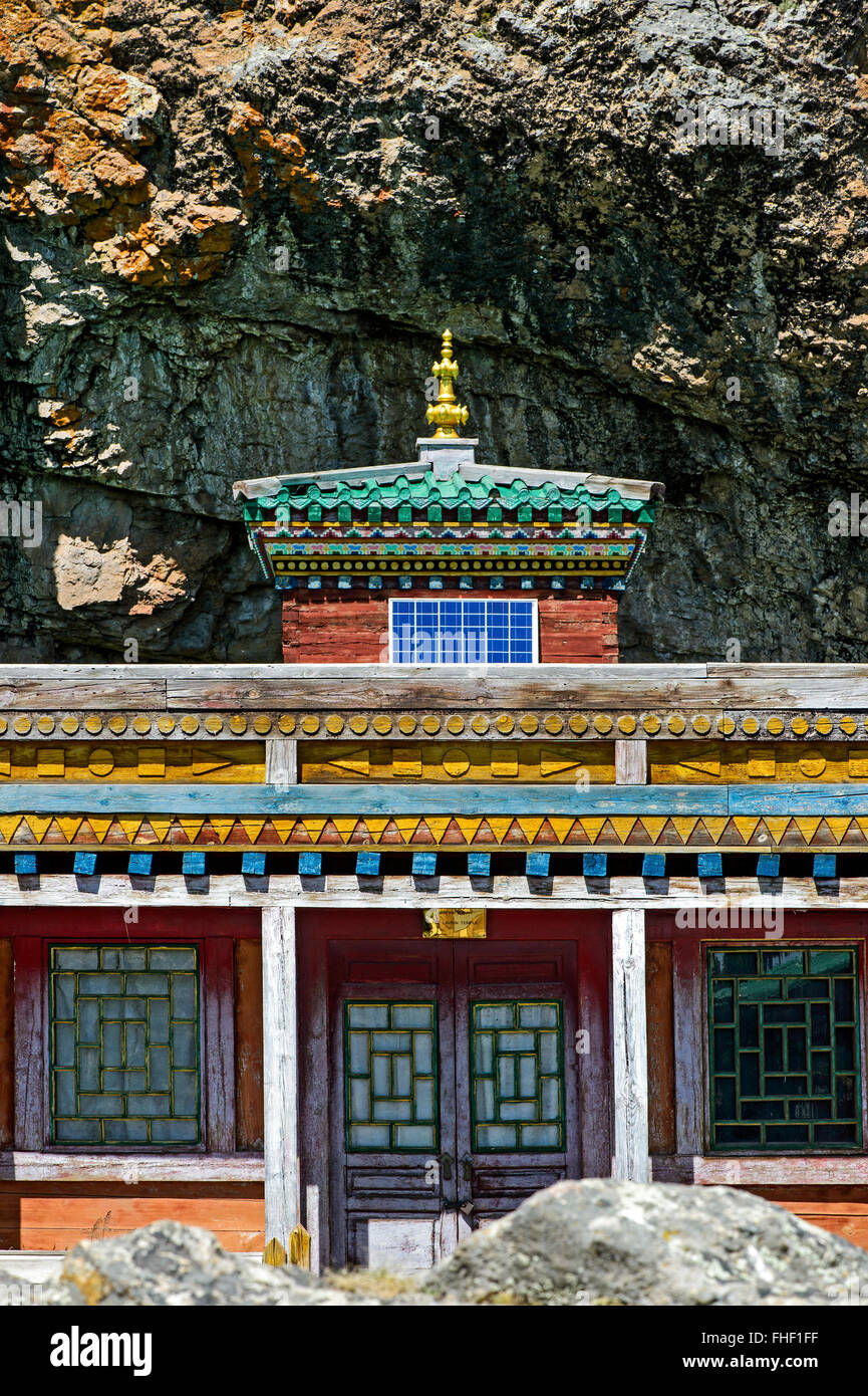 Bogd Tempel in Tuvkhun Kloster, UNESCO-Weltkulturerbe, Khangai Nuruu National Park, Övörkhangai Provinz, Mongolei Stockfoto
