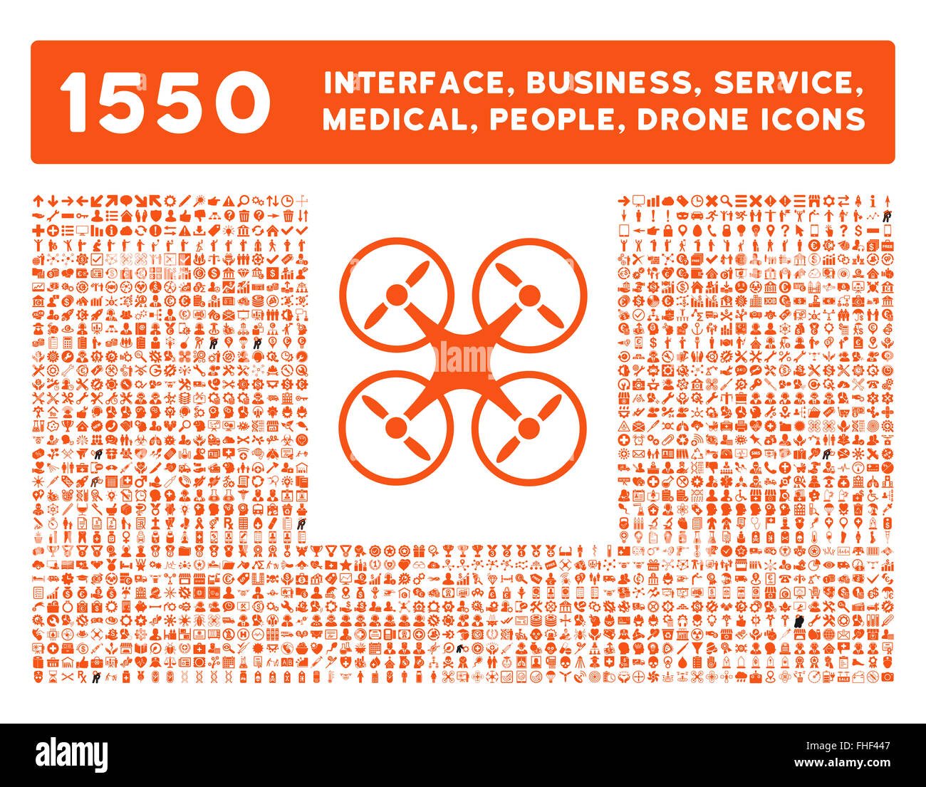 Schnittstelle, Geschäft, Werkzeuge, Menschen, Medizin, vergibt Vektor-Icons Stockfoto