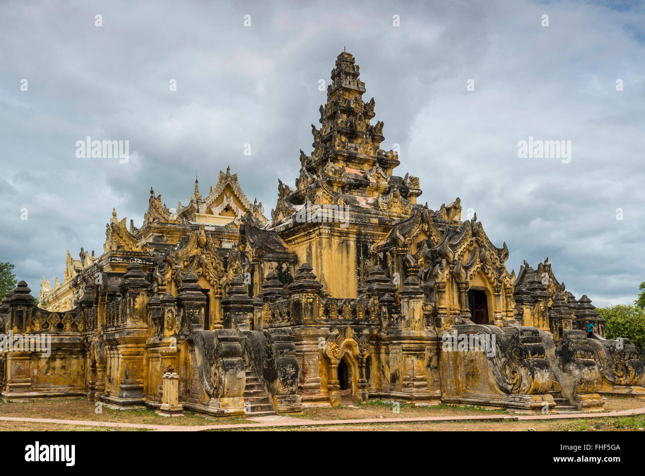 Maha Aungmye Bonzan Kloster, antiken Stadt Inwa, Burma, Myanmar oder Ava, Mandalay-Division Stockfoto