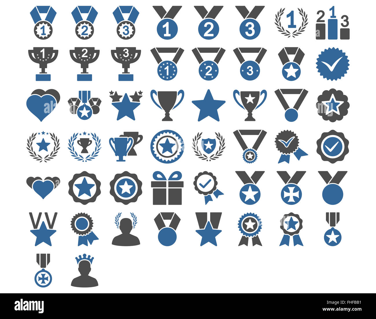 Wettbewerb und Auszeichnungen Icons Stockfoto