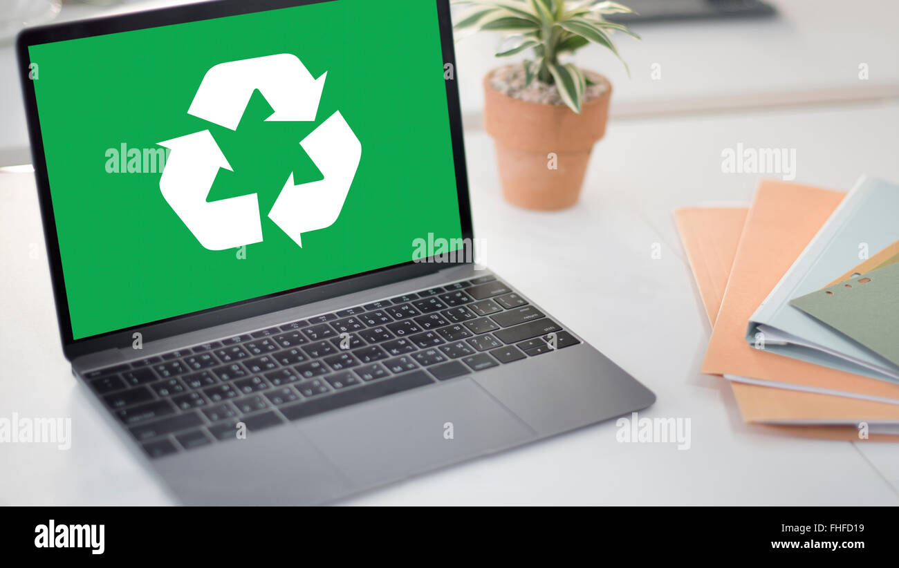 Grüne Umwelt Erhaltung Eco-Konzept zu recyceln Stockfoto