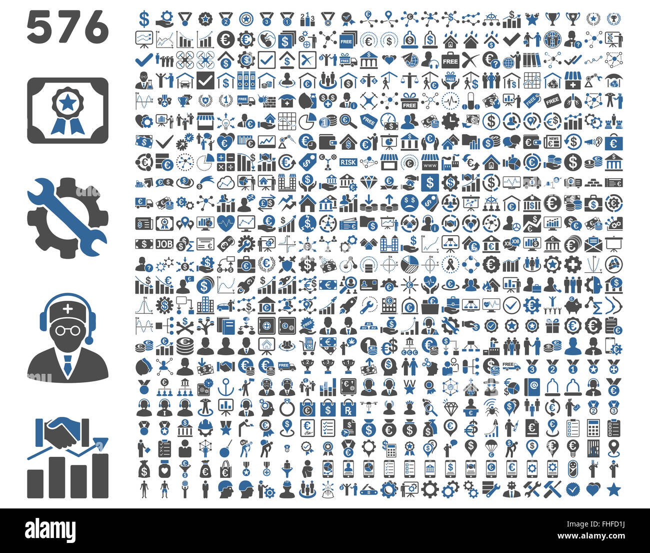 Flache Toolbar-Icons Stockfoto