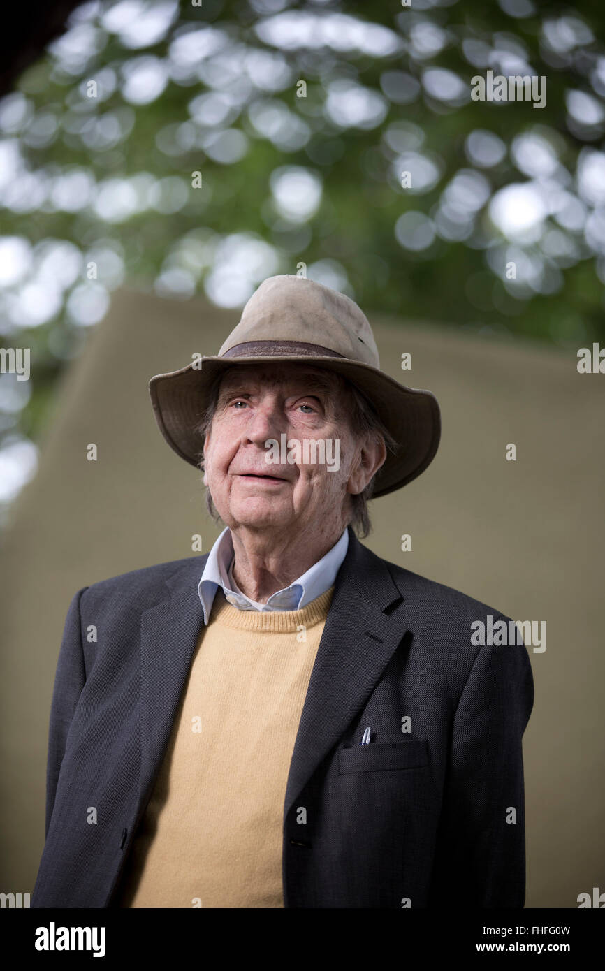 Amerikanischer politischer Philosoph Larry Siedentop, abgebildet auf dem Edinburgh International Book Festival, wo er über sein neues Buch sprach, mit dem Titel "Erfinden das Individuum". Die drei-Wochen-Veranstaltung ist der weltweit größte Literaturfestival und findet während des jährlichen Edinburgh Festival. Die 2014 Veranstaltung vorgestellten Vorträge und Präsentationen von mehr als 500 Autoren aus der ganzen Welt und war die 31. Auflage des Festivals. Stockfoto