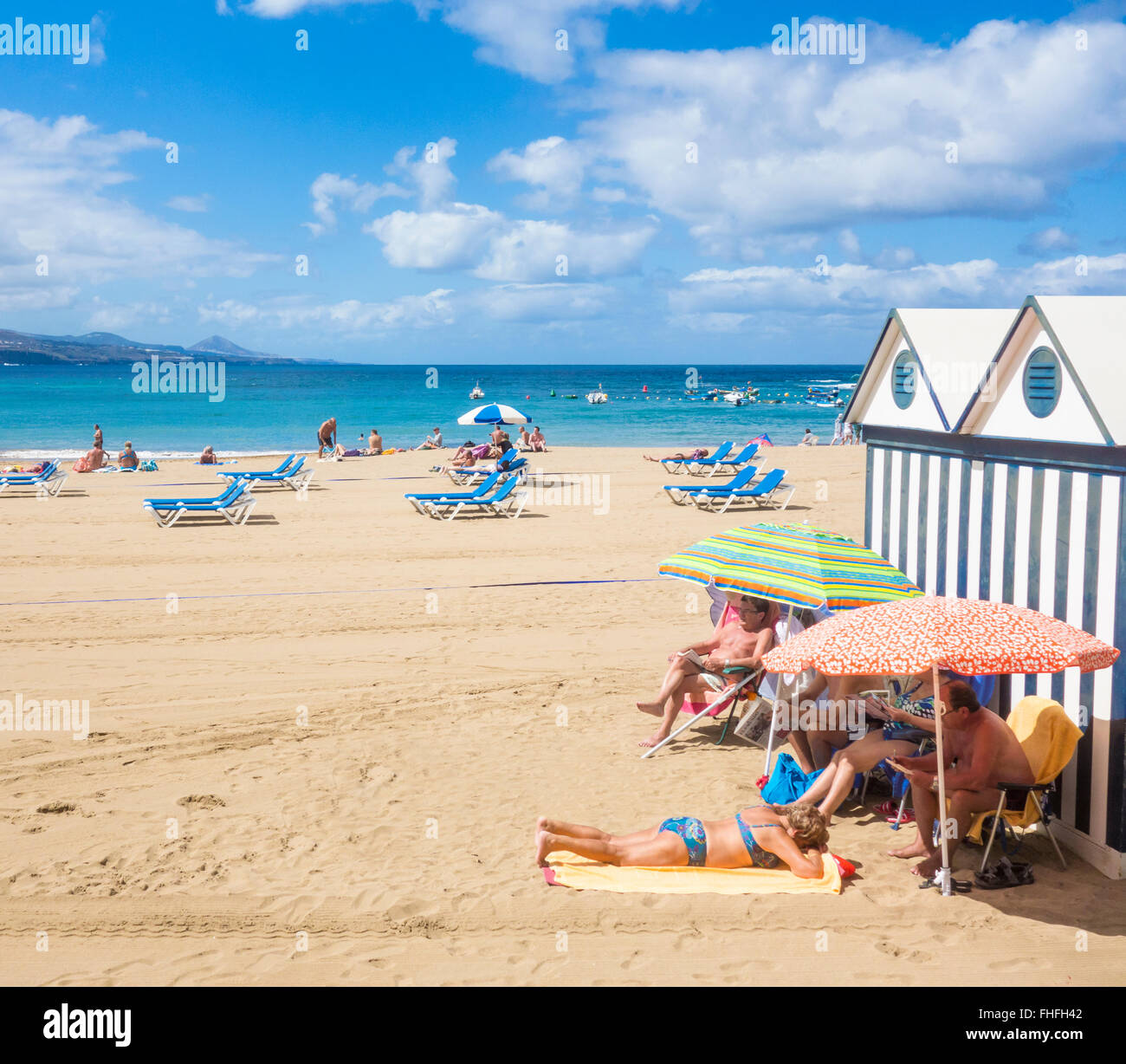 Strand von Las Canteras, Las Palmas, Gran Canarai, Kanarische Inseln, Spanien Stockfoto