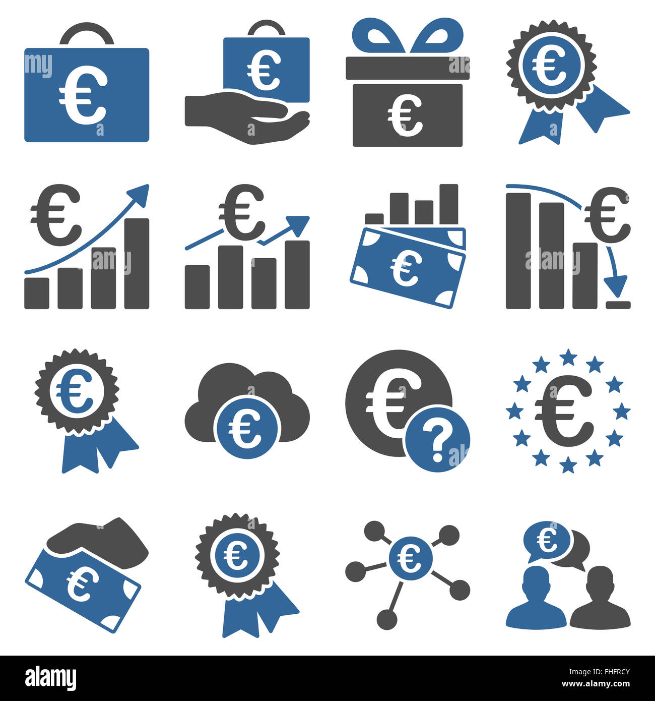 Euro Banking-Geschäft und Service-tools-Symbole Stockfoto