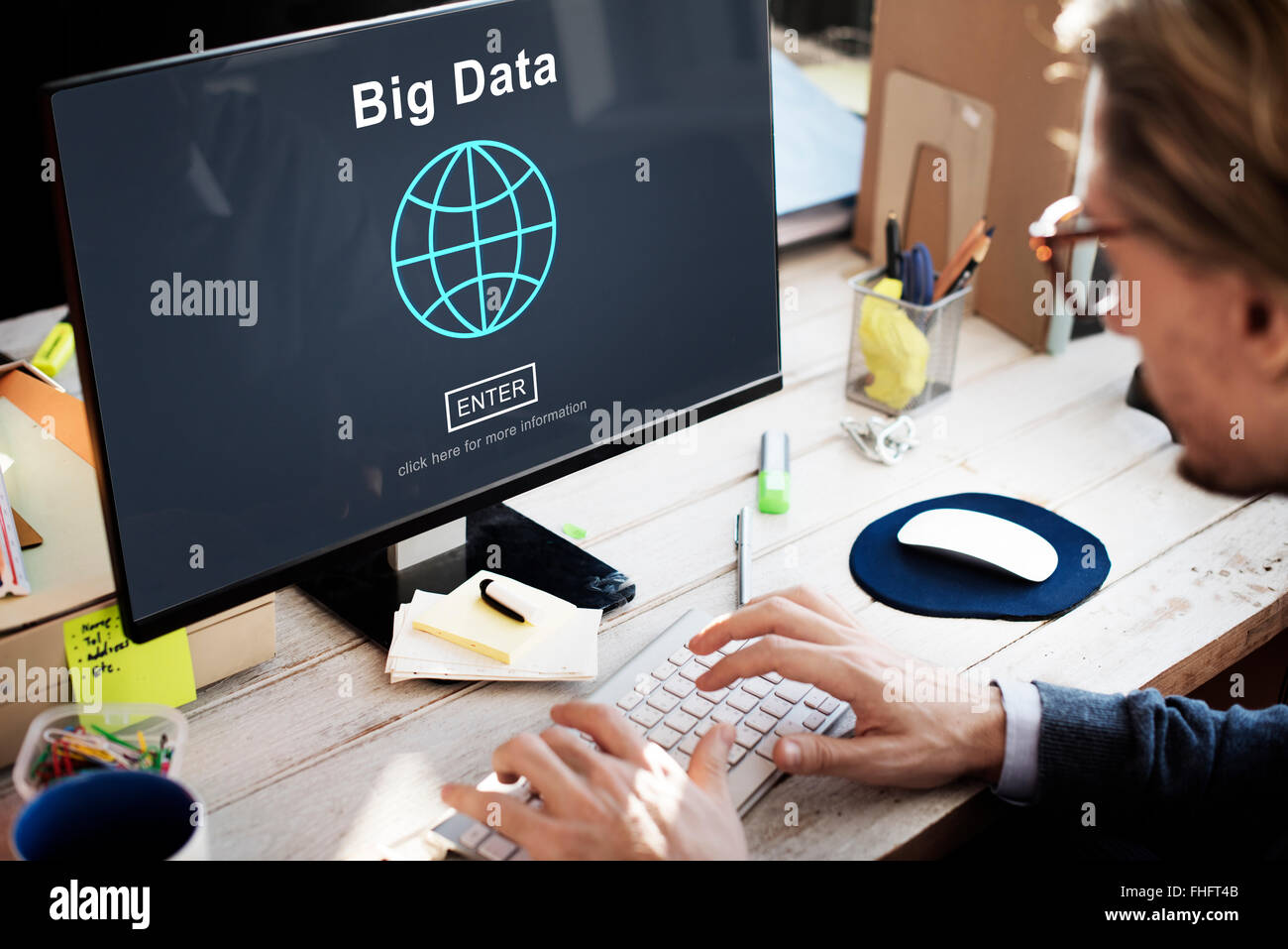 Big Data Storage System Netzwerk Technologie Informationskonzept Stockfoto