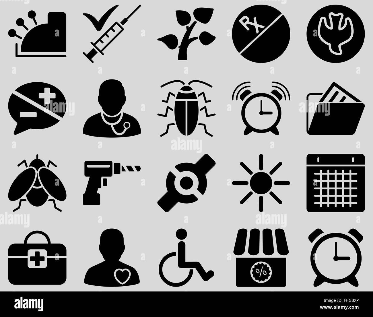 Medizinische bicolor Symbole Stockfoto