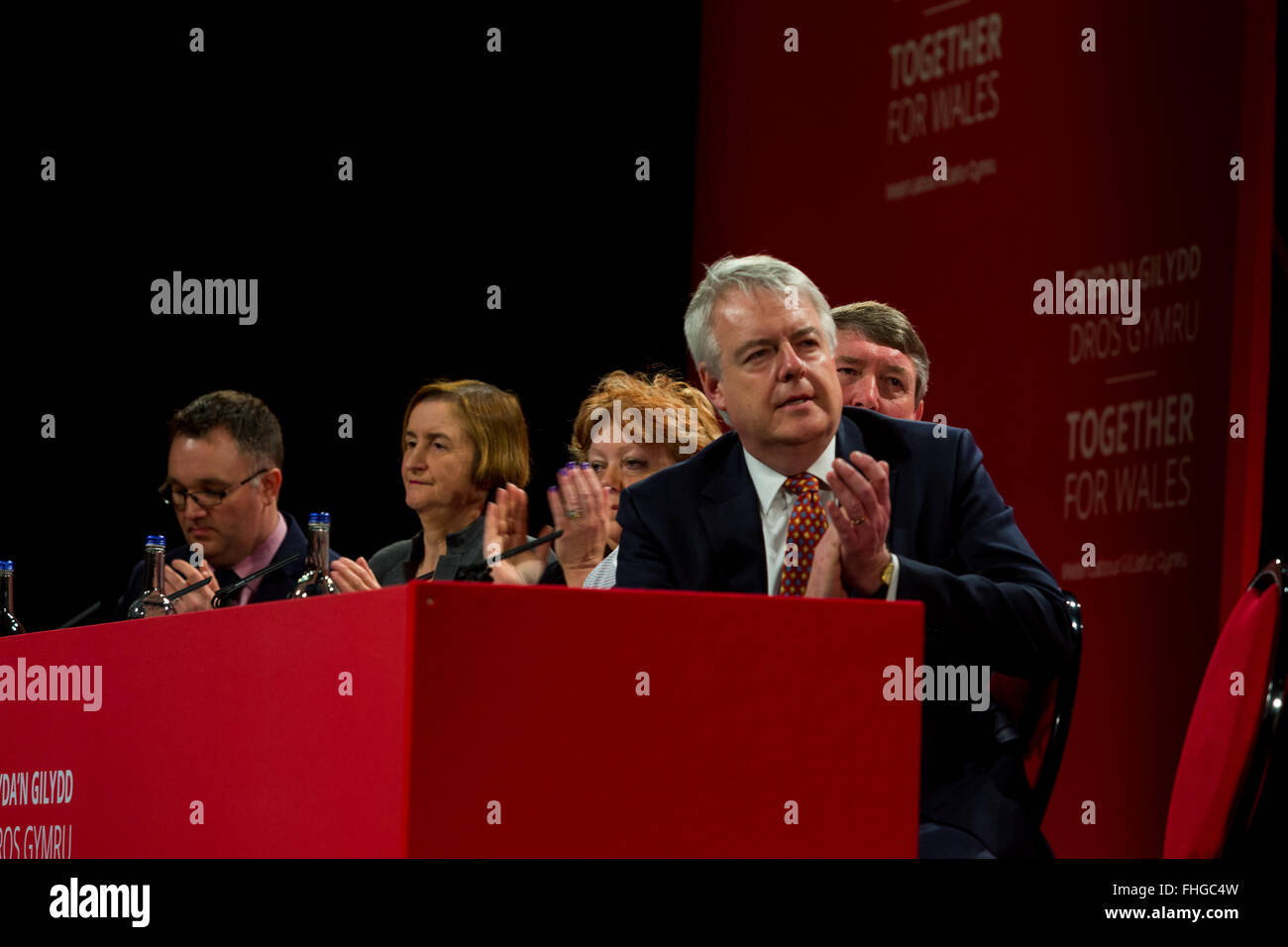 Jeremy Corbyn MP, Führer der Labour Party, Speking am Welsh Labour Conference 2016 Venue Cymru Llandudno. © Alan Dop Alamy Live-Nachrichten Stockfoto