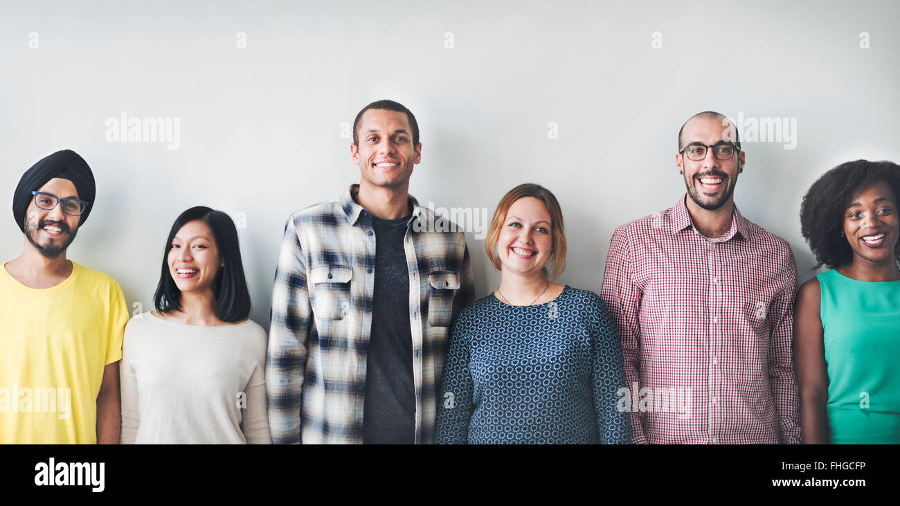 Menschen-Diversity-Freunde-Freundschaft-Glück-Konzept Stockfoto