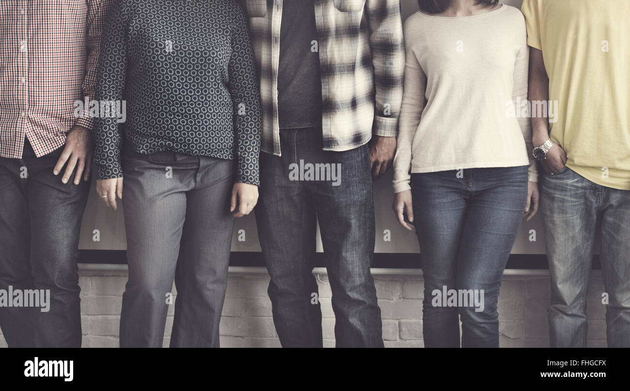 Menschen-Diversity-Freunde-Freundschaft-Glück-Konzept Stockfoto