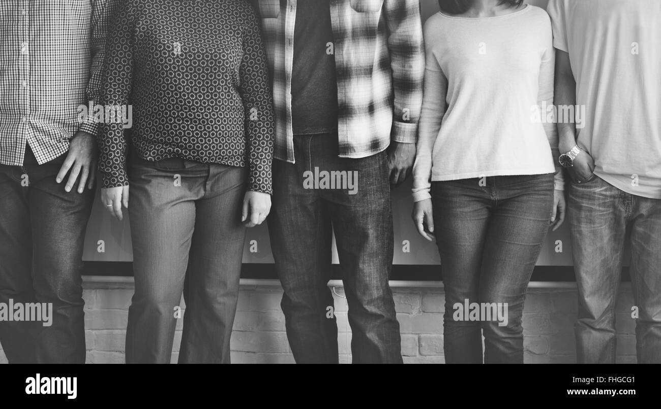 Menschen-Diversity-Freunde-Freundschaft-Glück-Konzept Stockfoto