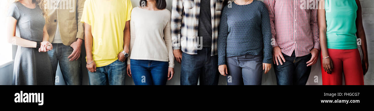 Menschen-Diversity-Freunde-Freundschaft-Glück-Konzept Stockfoto