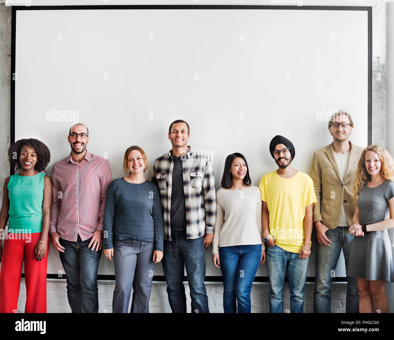 Menschen-Diversity-Freunde-Freundschaft-Glück-Konzept Stockfoto