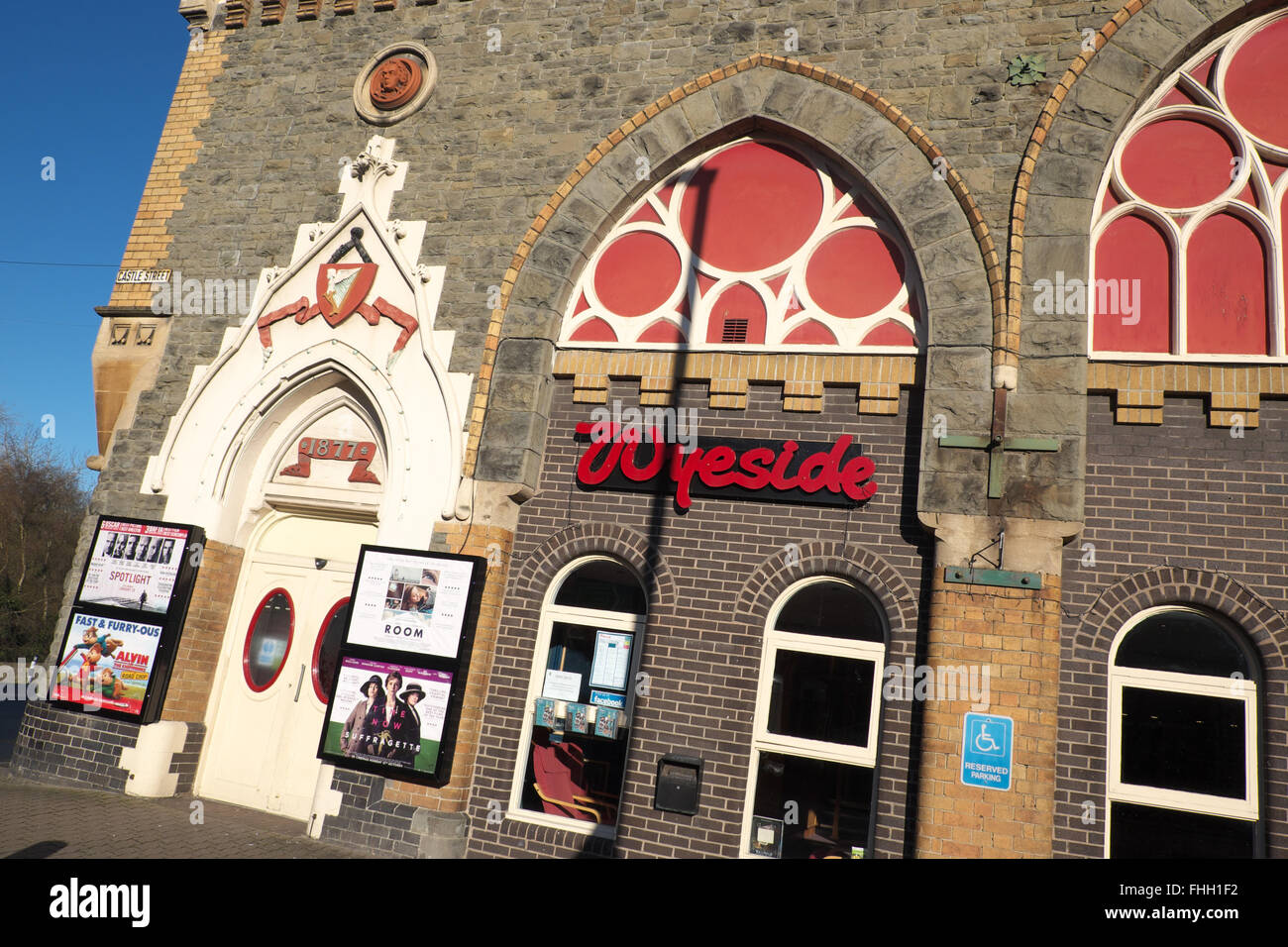 Builth Wells, Powys, Wales - Wyeside Arts Centre verfügt über ein Kino, Theater und Kunst Center. Stockfoto