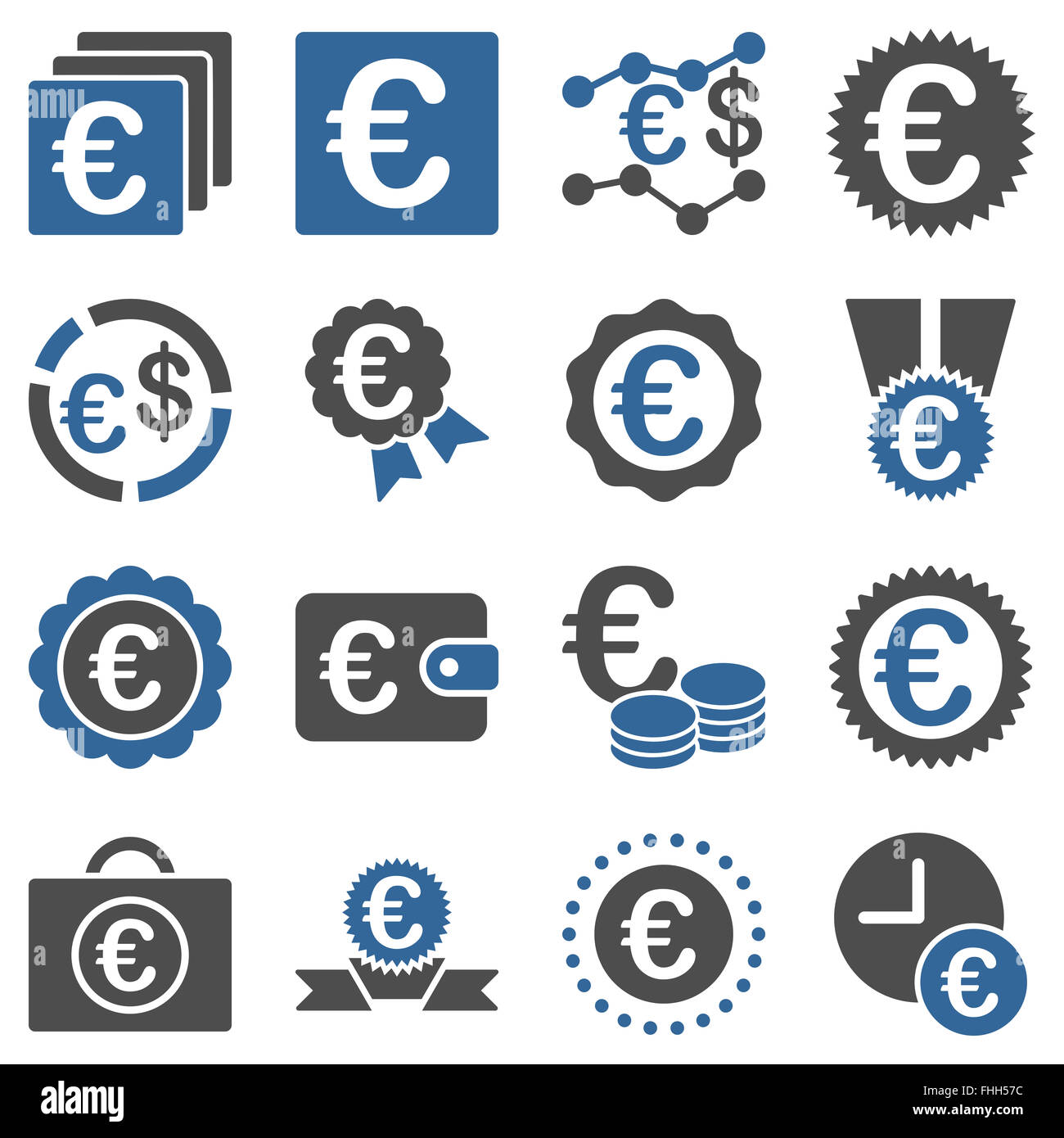 Euro Banking-Geschäft und Service-tools-Symbole Stockfoto