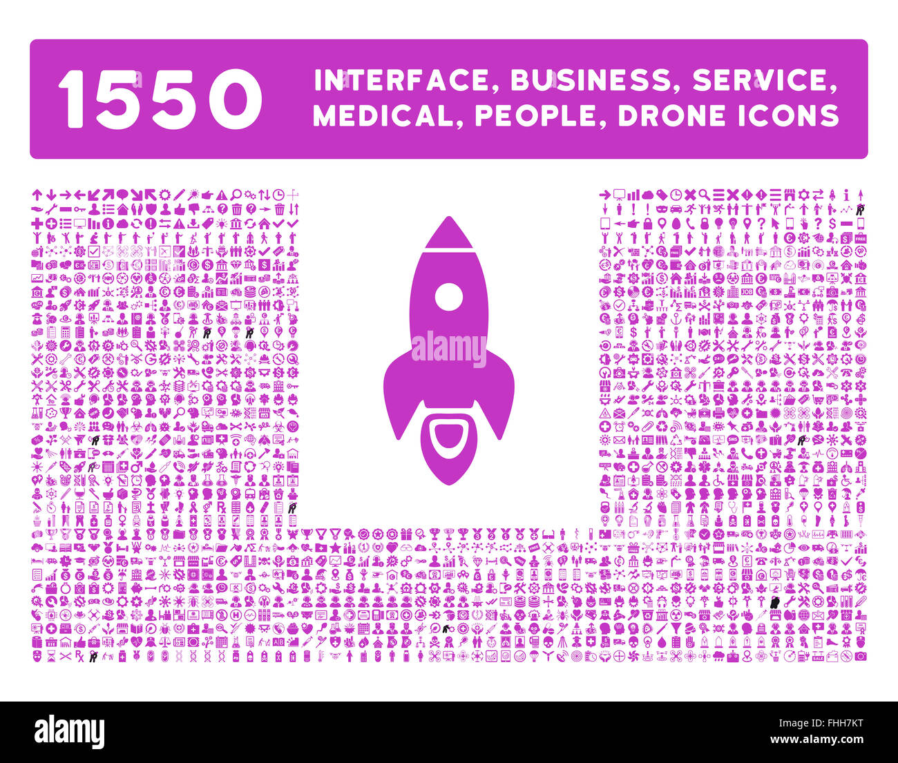 Schnittstelle, Geschäft, Werkzeuge, Menschen, Medizin, vergibt Vektor-Icons Stockfoto