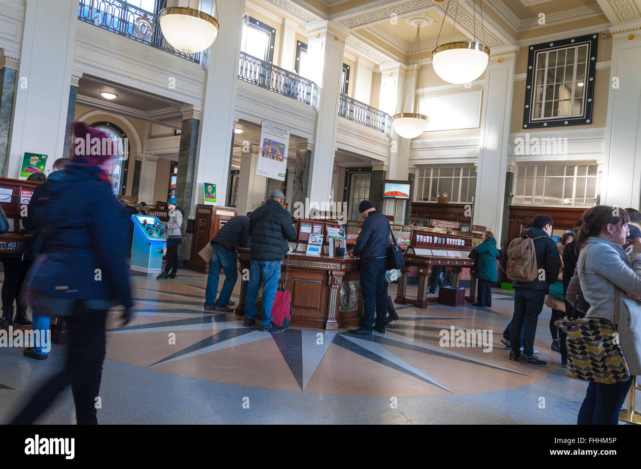 Innere des The General Post Office-GPO in Dublin, Irland das Hauptquartier der irischen Post, Post Stockfoto