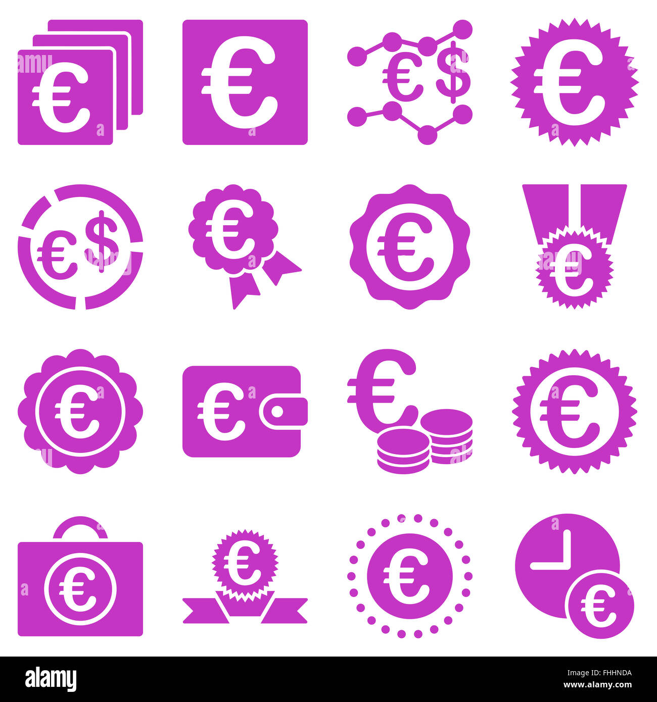 Euro Banking-Geschäft und Service-tools-Symbole Stockfoto